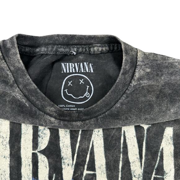 Nirvana In Utero Men’s T-Shirt Dark Gray Blue Grunge 90s Retro Short Sleeve M - Picture 2 of 4